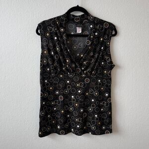 Vintage black and brown circle top